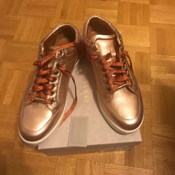 BNWB Jimmy Choo leather sneakers size 40.5 - Picture 1 of 6